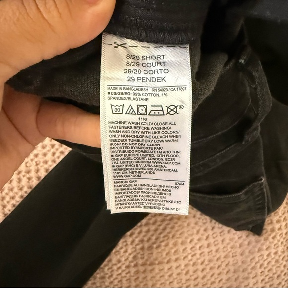 GAP High Rise Straight Jeans Washed Black Women’s 8/29 Short in Charcoal - Picture 12 of 13